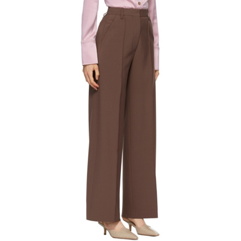 Nanushka Brown Cleo Trousers Elegant Brown Wide-Leg Women's Pants